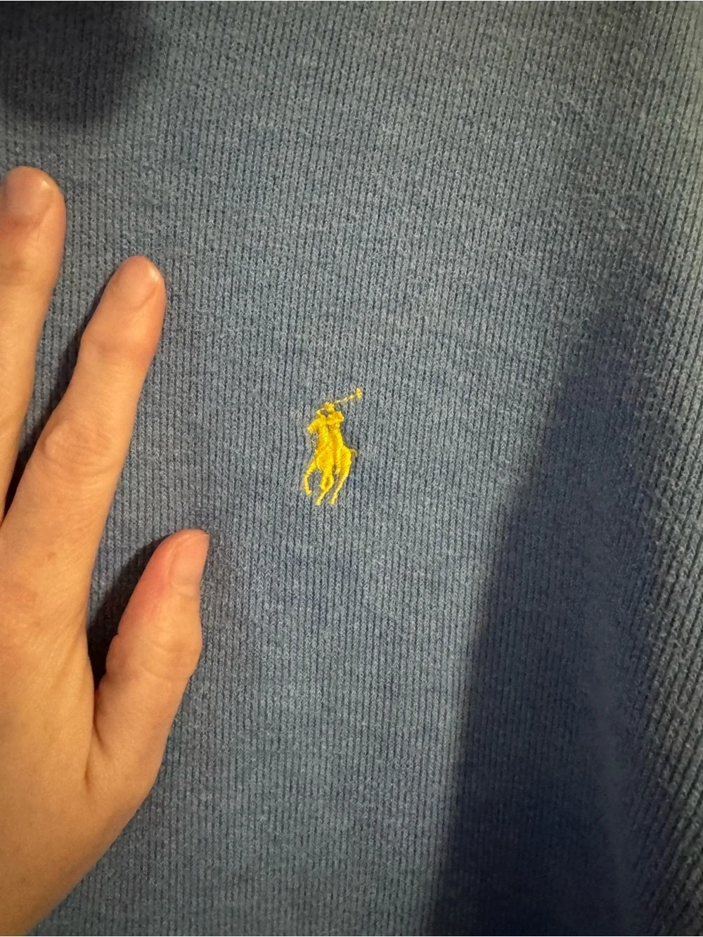 Polo Ralph Lauren Light Blue Quarter-Zip Pullover with Yellow Pony